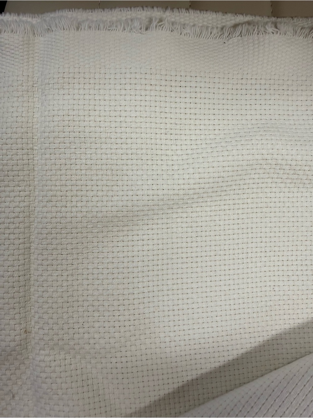 Fabric (2 yards) swedish weaving hucks embroidery towel monks cloth